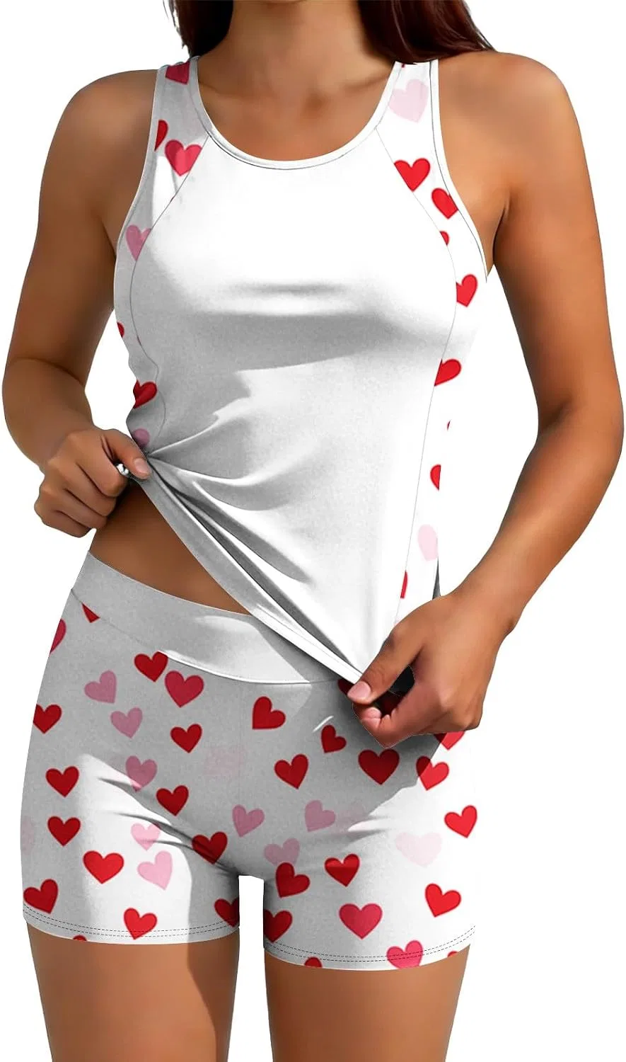 Женский танкини-комплект с цветочным принтом, Plus Size, Athletic Swimwear — фото 4
