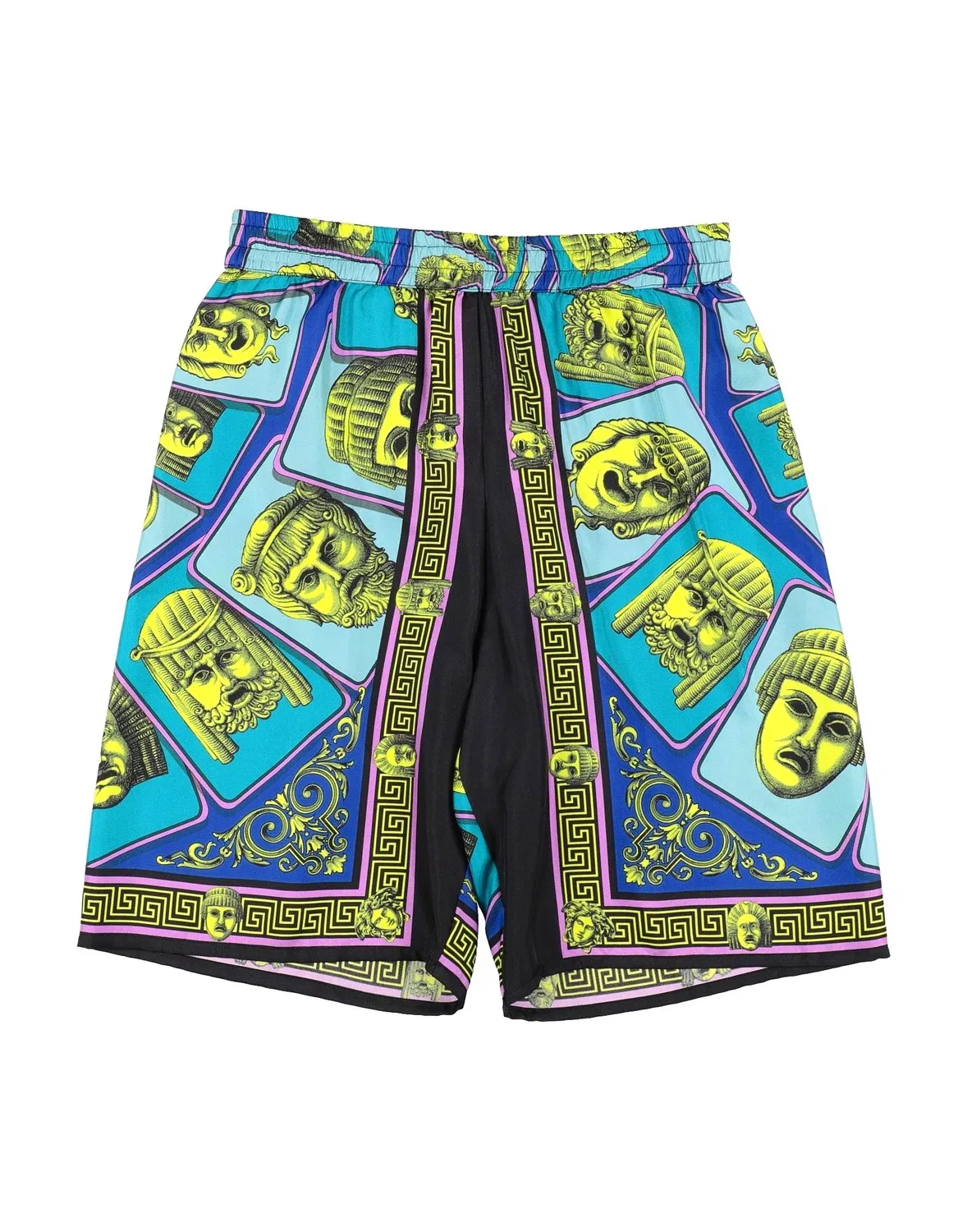 Детские шорты для мальчиков сатиновые Versace Young, синий