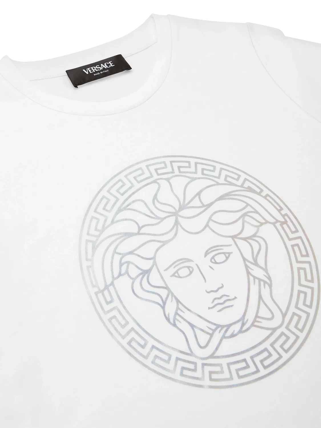 Футболка с принтом головы Медузы от Versace, белый — фото 3