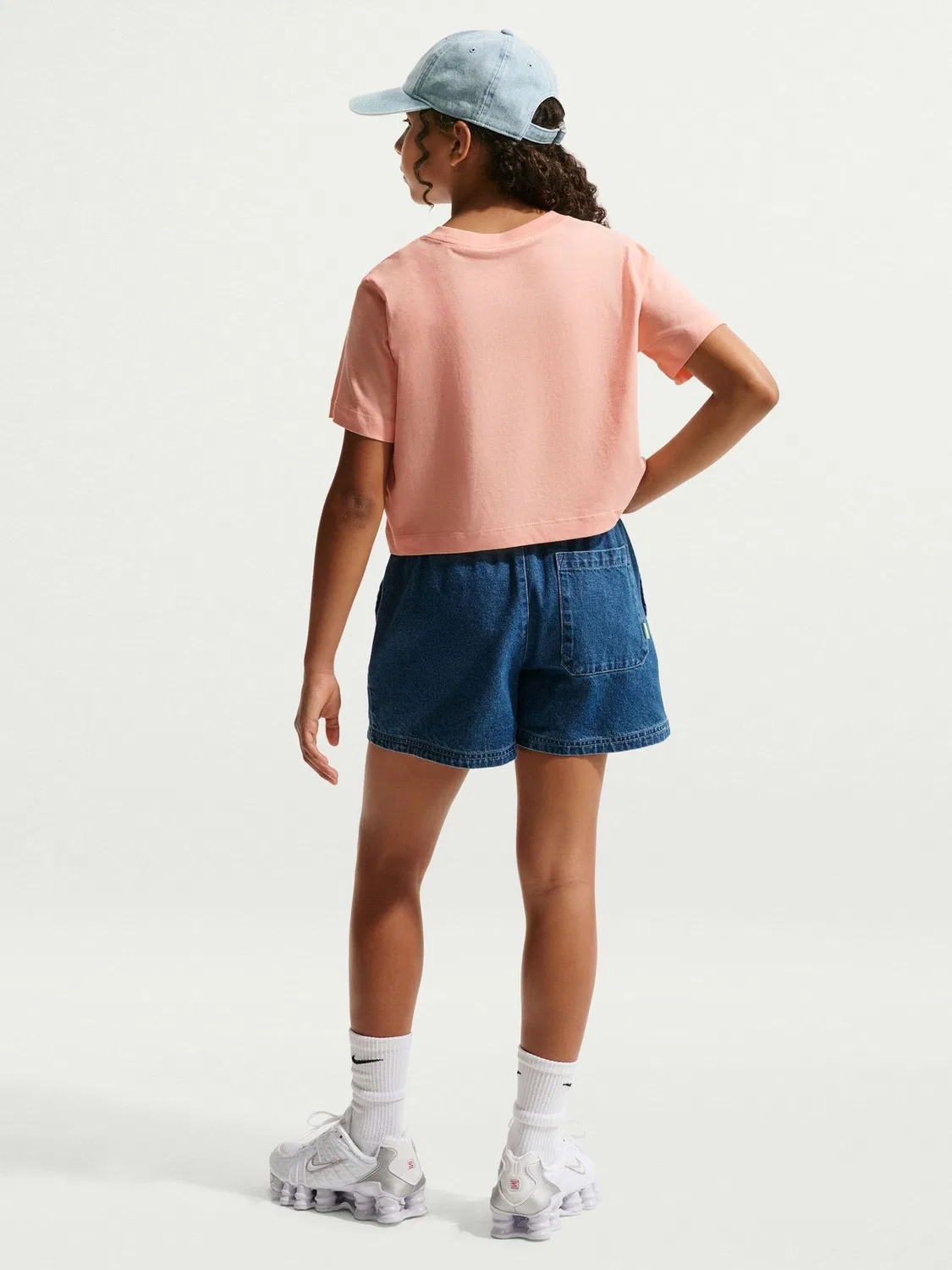Футболка укороченная, хлопок Nike, оранжевый — фото 2