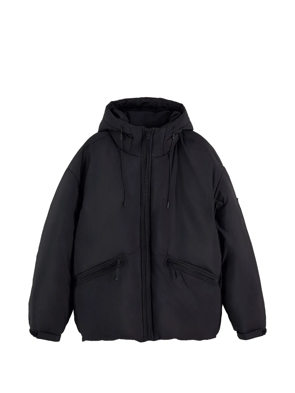 Куртка с капюшоном и нашивкой черная Tommy Hilfiger, черный