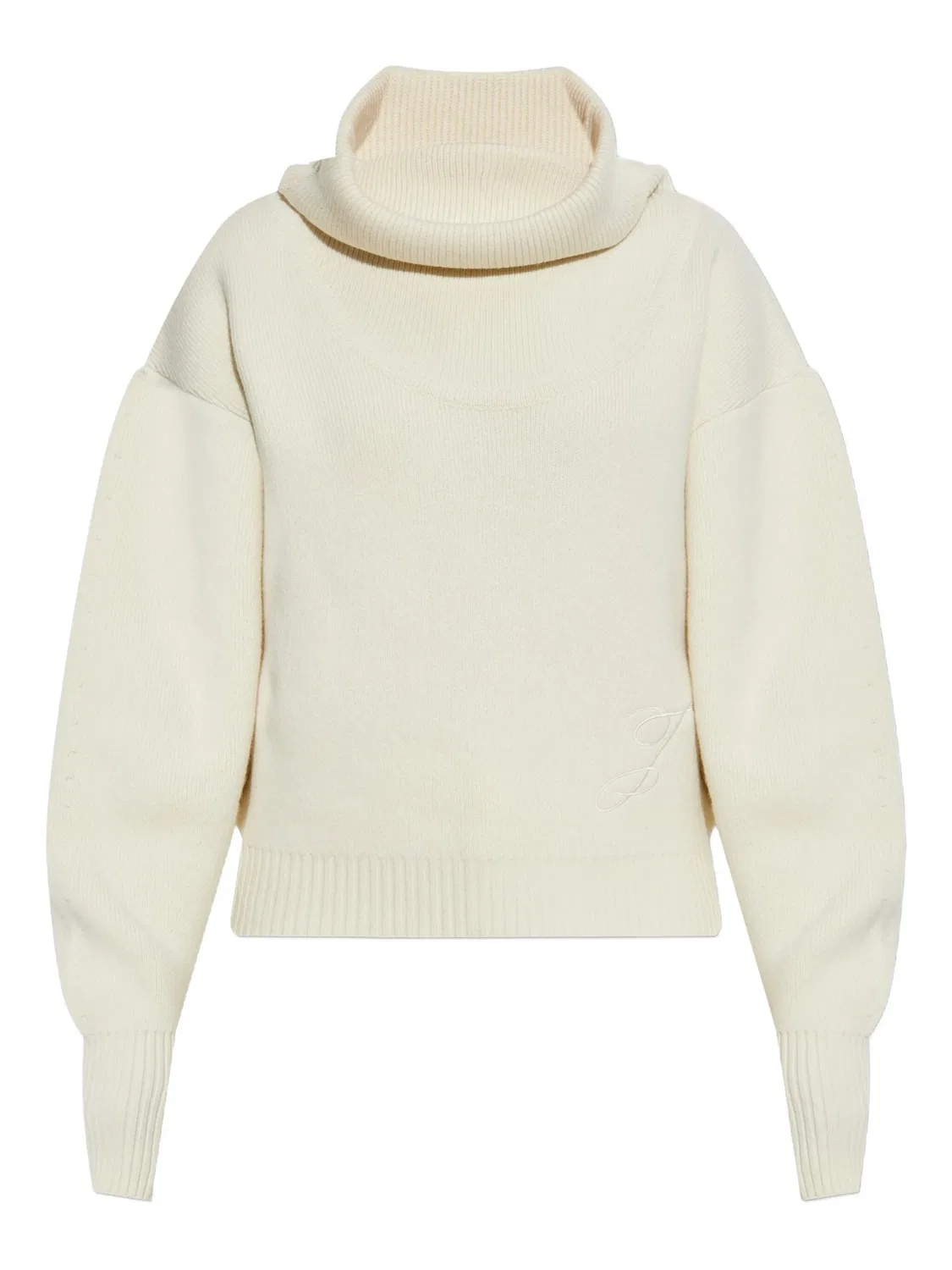 Свитер с вышивкой Pallone Jacquemus, нейтральный