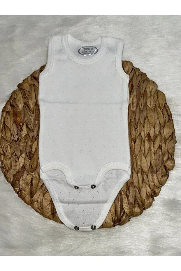Детское боди с геометрическим принтом Yeka Bebe, Nude Color — фото 2