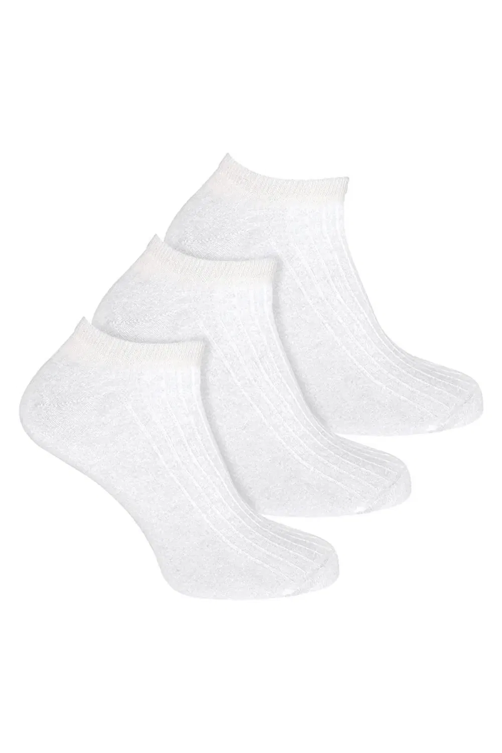 Набор из 3 пар хлопковых носков Sock Snob, White