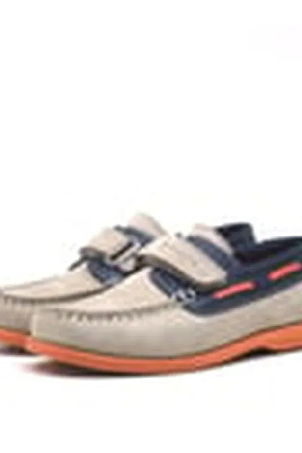Детские туфли для мальчиков кожаные Stella Butik, Navy Blue Sand Color