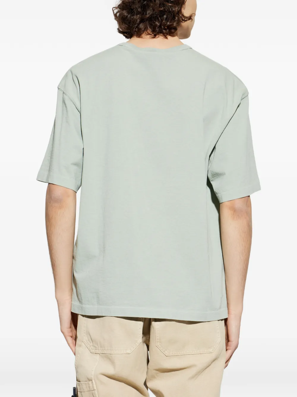 Футболка с вышивкой и круглым вырезом Stone Island, зеленый — фото 4