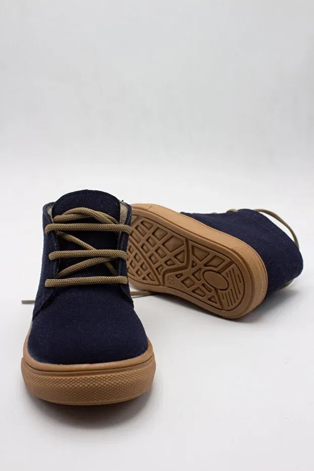 Детские ботинки для девочек на шнуровке Sermoda, Navy Blue — фото 3