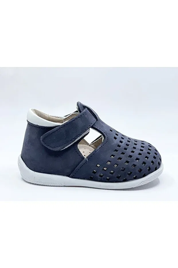 Детские туфли для девочек кожаные с ортопедической стелькой Ridente, Navy Blue