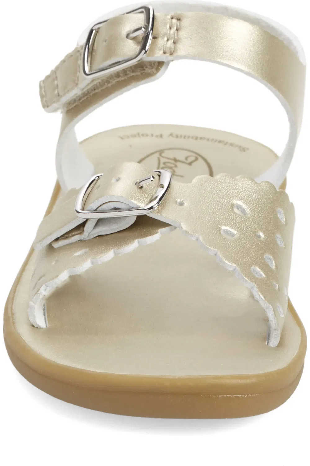 Сандалии детские водонепроницаемые Eco-Ariel Footmates, Soft Gold Micro — фото 4