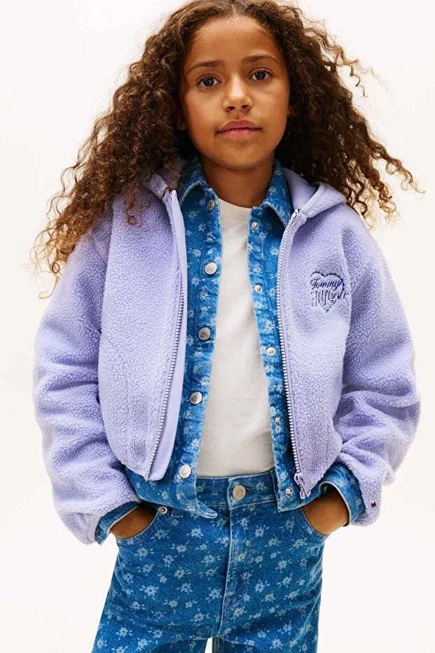 Детские свитшот для девочек с принтом Tommy Hilfiger, Blue