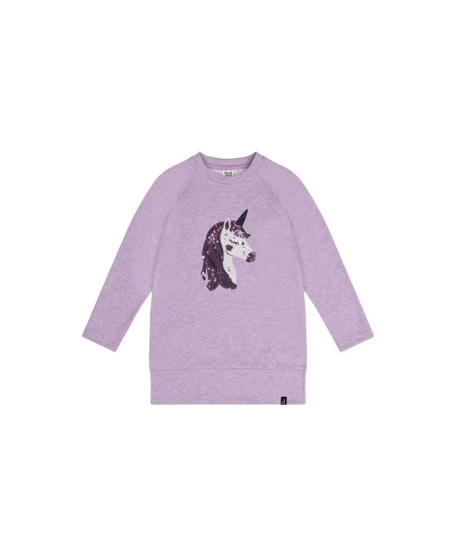 Туника из футера с пайетками Stardust Unicorn Deux par Deux, Violet