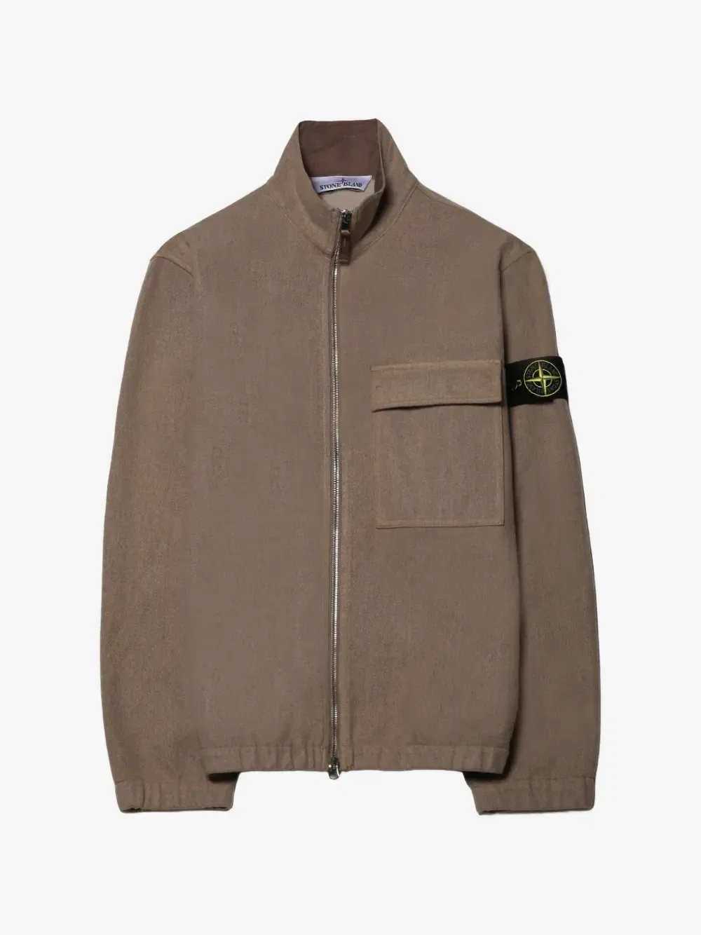 1200033 фланелевая рубашка из шерсти и нейлона с покрытием TC Stone Island, бежевый