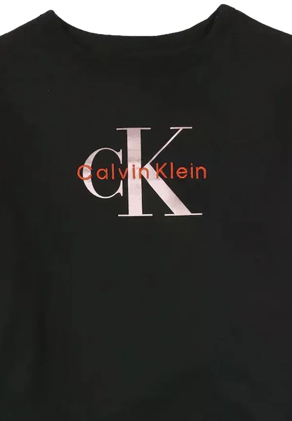 Укороченная футболка - футболка с принтом Calvin Klein, черный — фото 3
