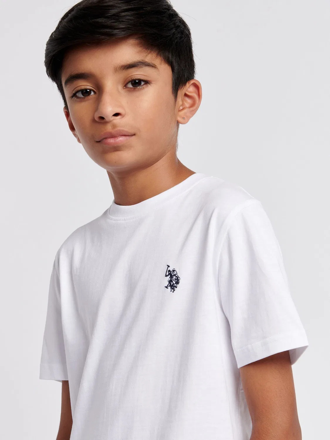 Футболка с вышивкой Double Horsemen U.S. Polo Assn., белый — фото 4