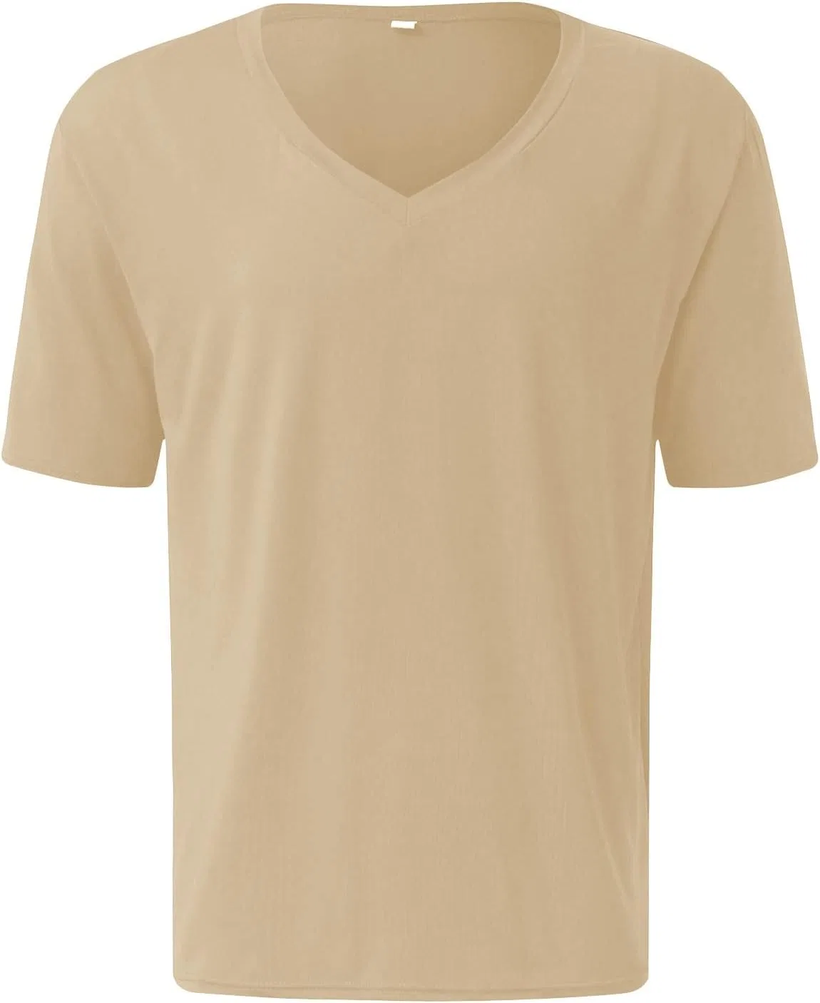 Мужская футболка с V-образным вырезом Slim Fit, Khaki — фото 4