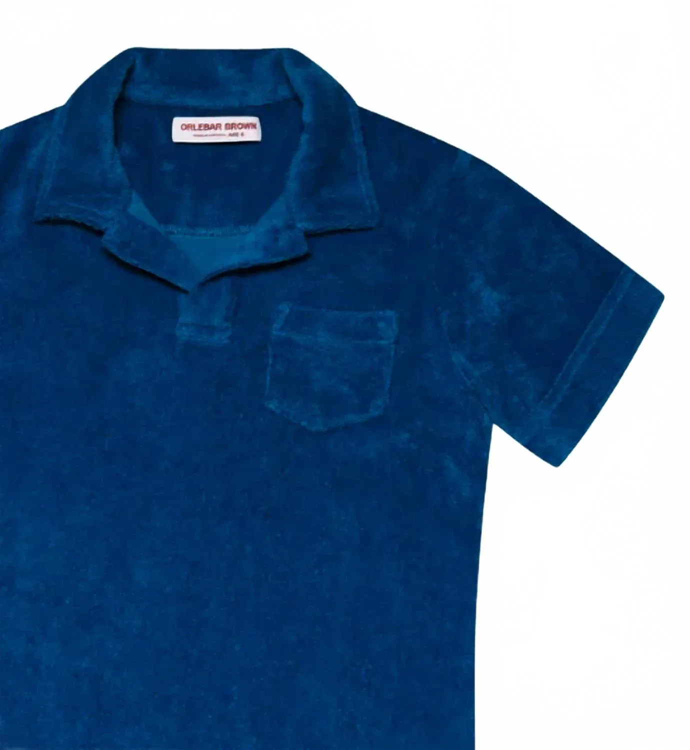 Детская рубашка-поло с коротким рукавом Digby Top Orlebar Brown, Signal Blue — фото 2