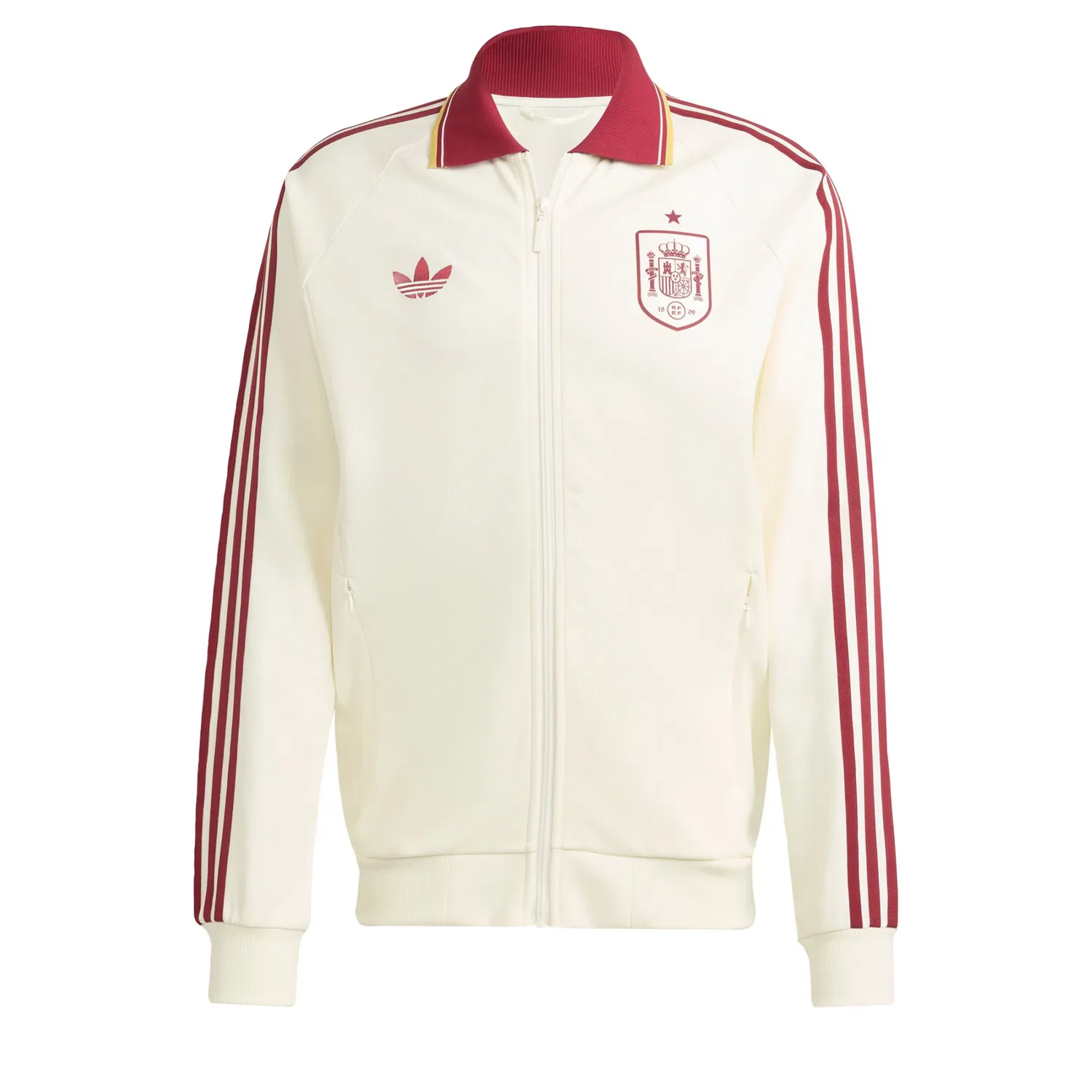 Спортивная толстовка на молнии Adidas Performance Spain Away Anthem белого цвета — фото 2