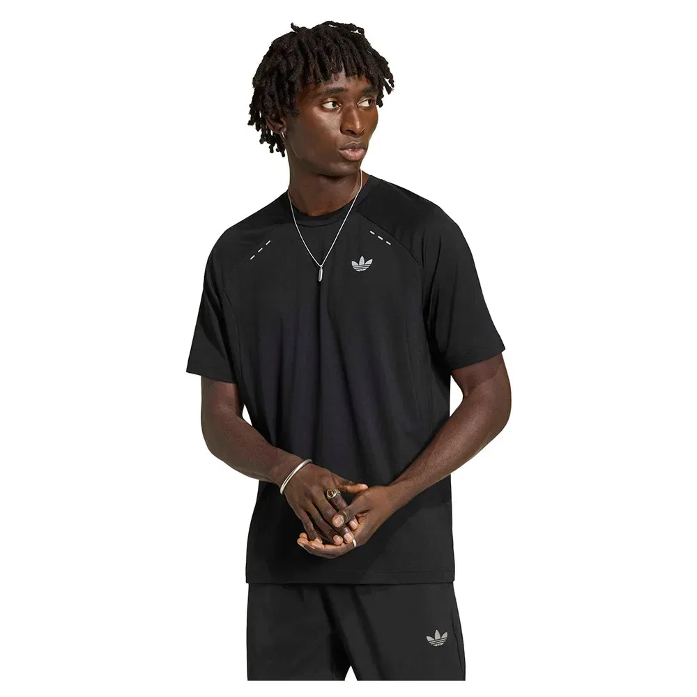 Футболка с коротким рукавом Tech Trefoil Essentials Adidas Originals, черный