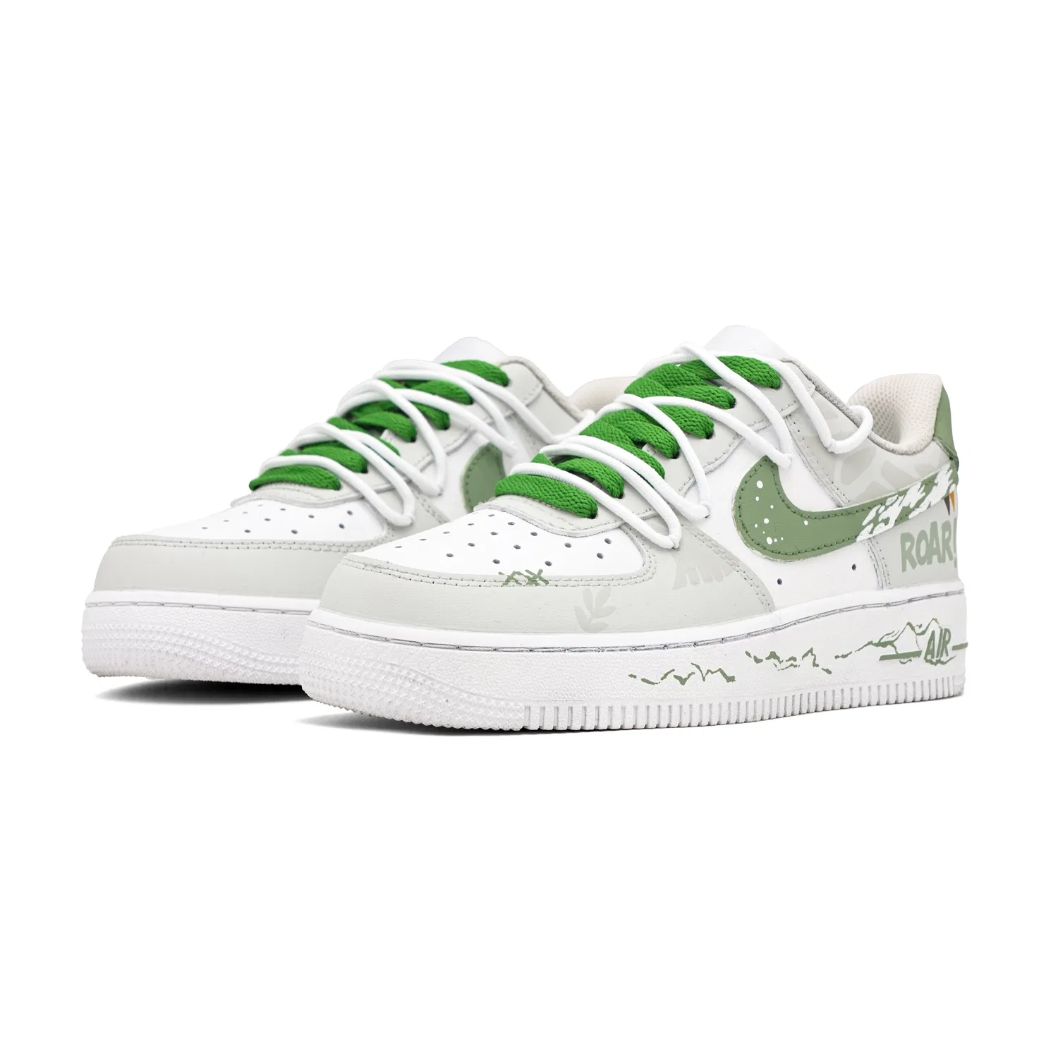 Детские скейтбордические кроссовки с низким верхом Nike Air Force 1, White — фото 4