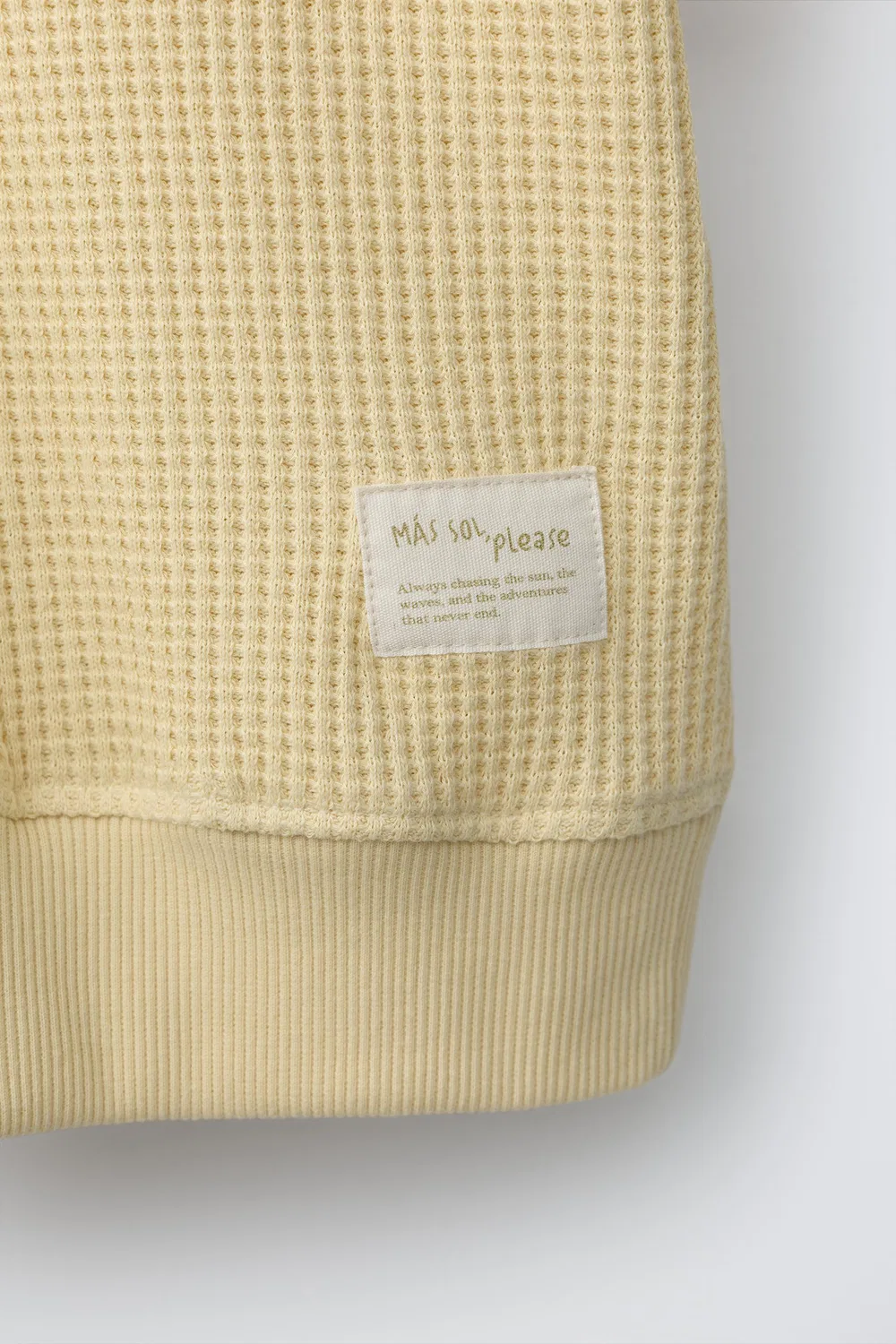 Толстовка вафельной вязки ZARA, Butter — фото 4