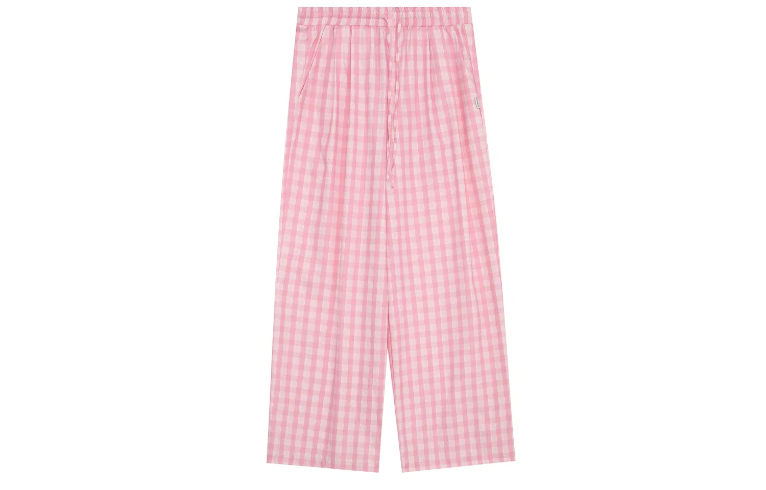 Детские брюки повседневные прямого кроя Pink Plaid F426, Розовая Клетка