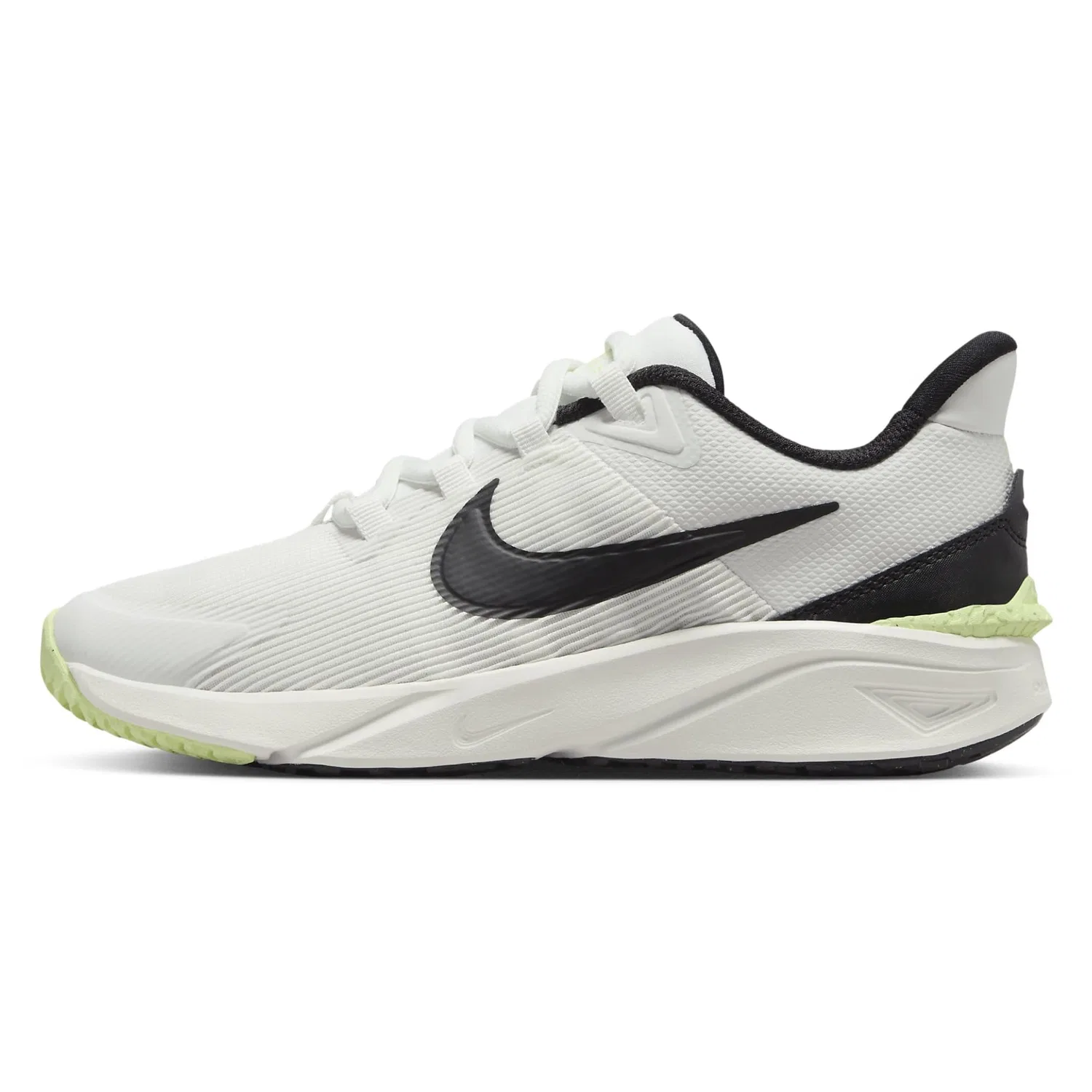 Детские кроссовки для мальчиков с закрытым носком Star Runner 4 NN NIKE, Summit White Black Barely Volt