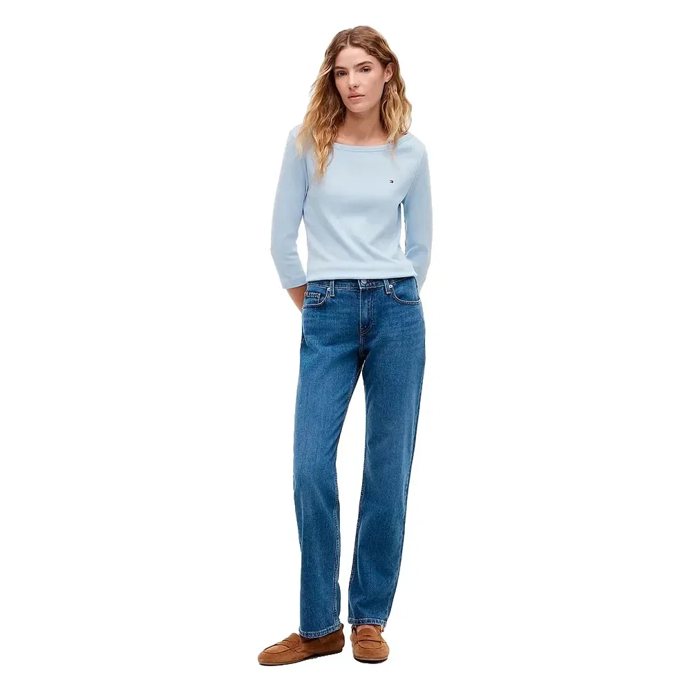 Женская футболка с рукавом три четверти Tommy hilfiger, Blue — фото 4