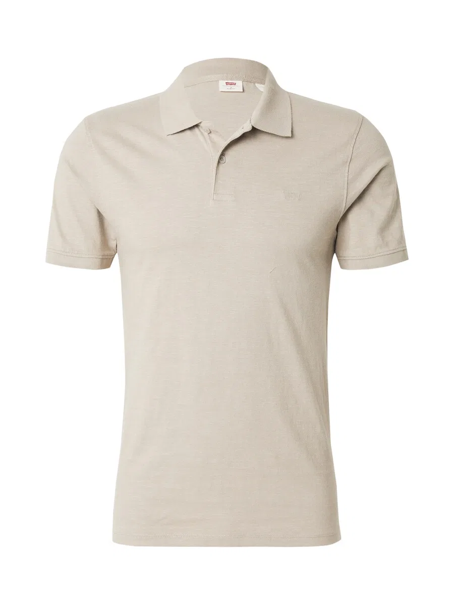 Рубашка LEVI'S 'Slim Housemark Polo Shirt' из шерсти белого цвета
