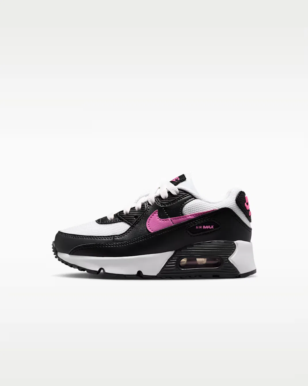 Детская обувь Nike Air Max 90, White/Black/Anthracite/Playful Pink