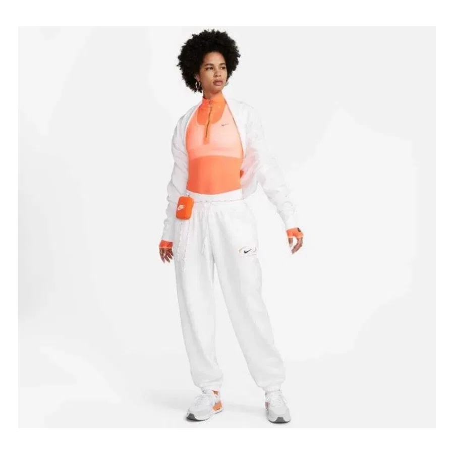 Женские спортивные брюки с завышенной талией Oversized Phoenix Fleece Nike, Белый — фото 4