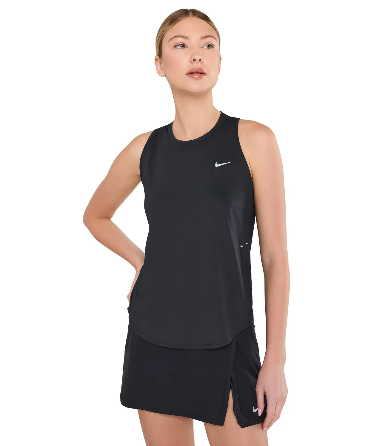 Топ-майка стандартная Swift Dri-FIT Standard Tank Nike, Black/Reflective Silver