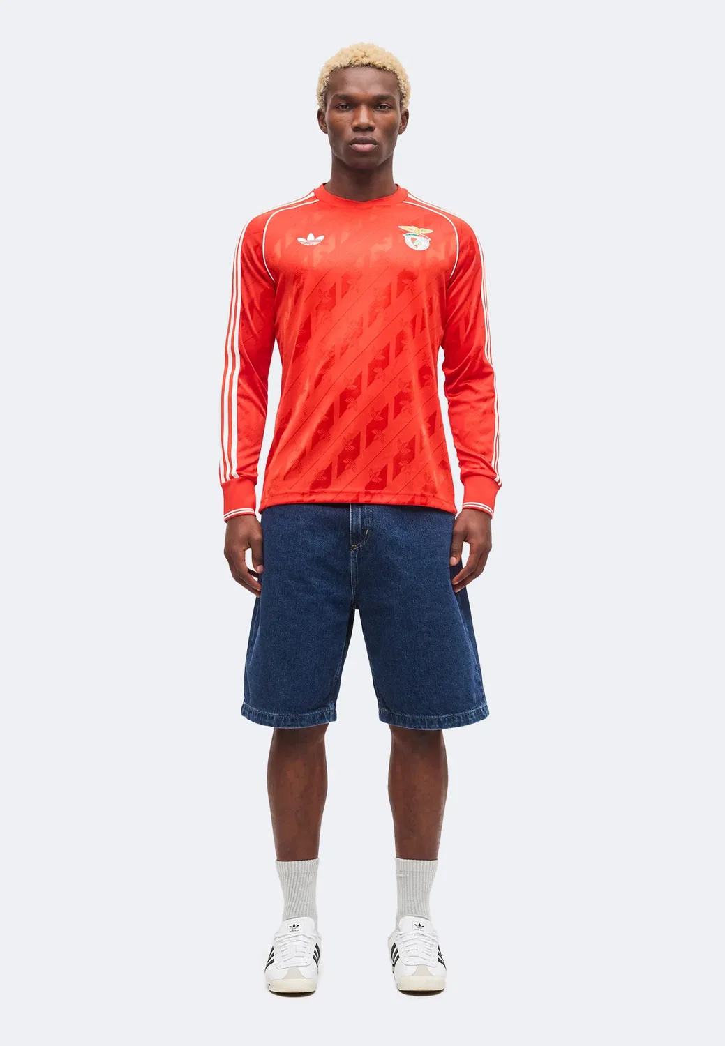 Футболка с длинным рукавом SL Benfica - клубная одежда Adidas Originals, Red — фото 2