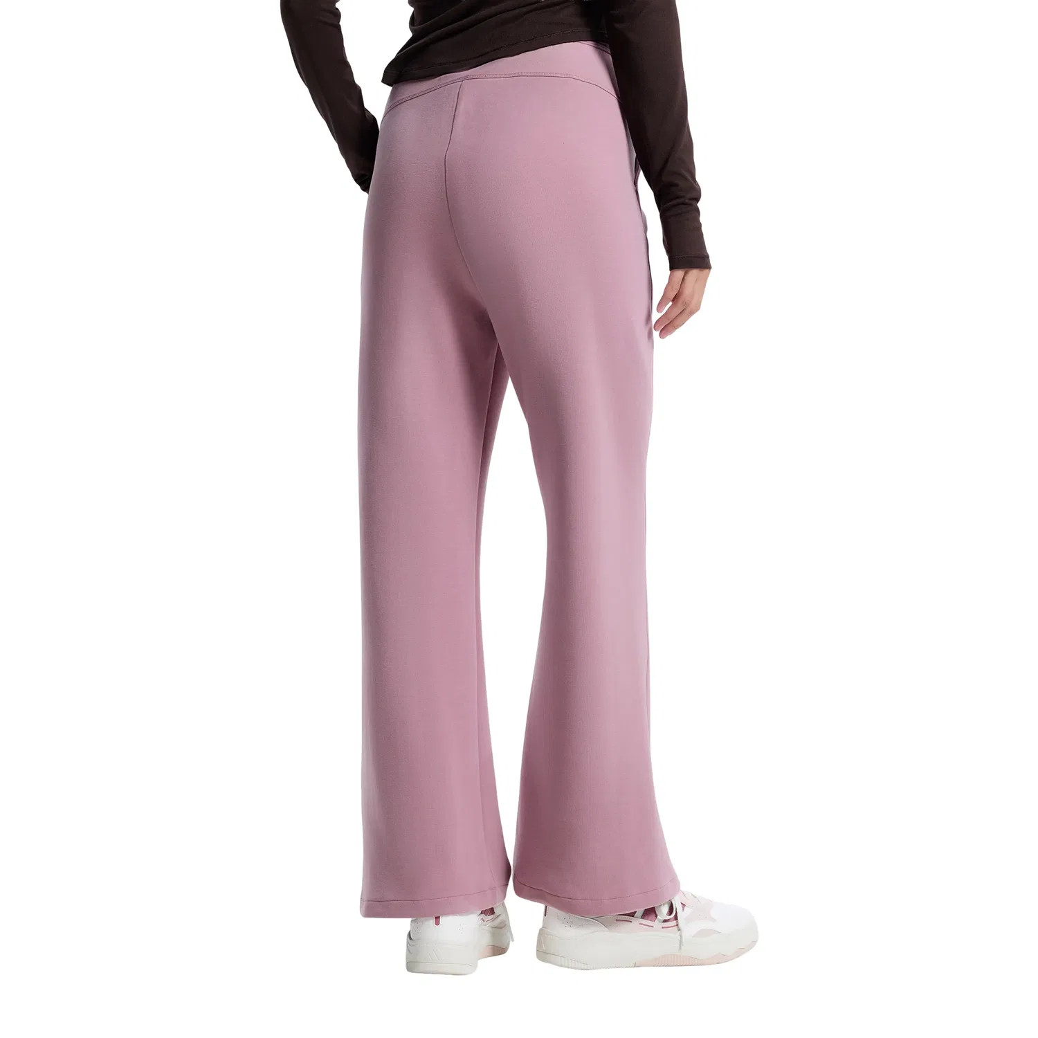 Женские брюки Flared Leg Knit Pant Asia Sizing 'Magic Mauve' adidas, Magic Mauve — фото 4