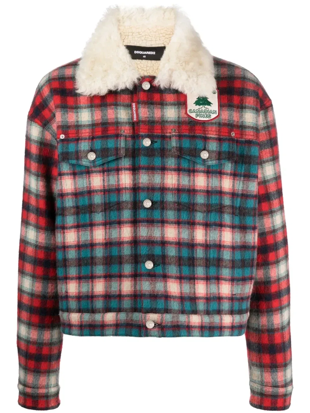 Куртка с меховым ворником Dsquared2, красный