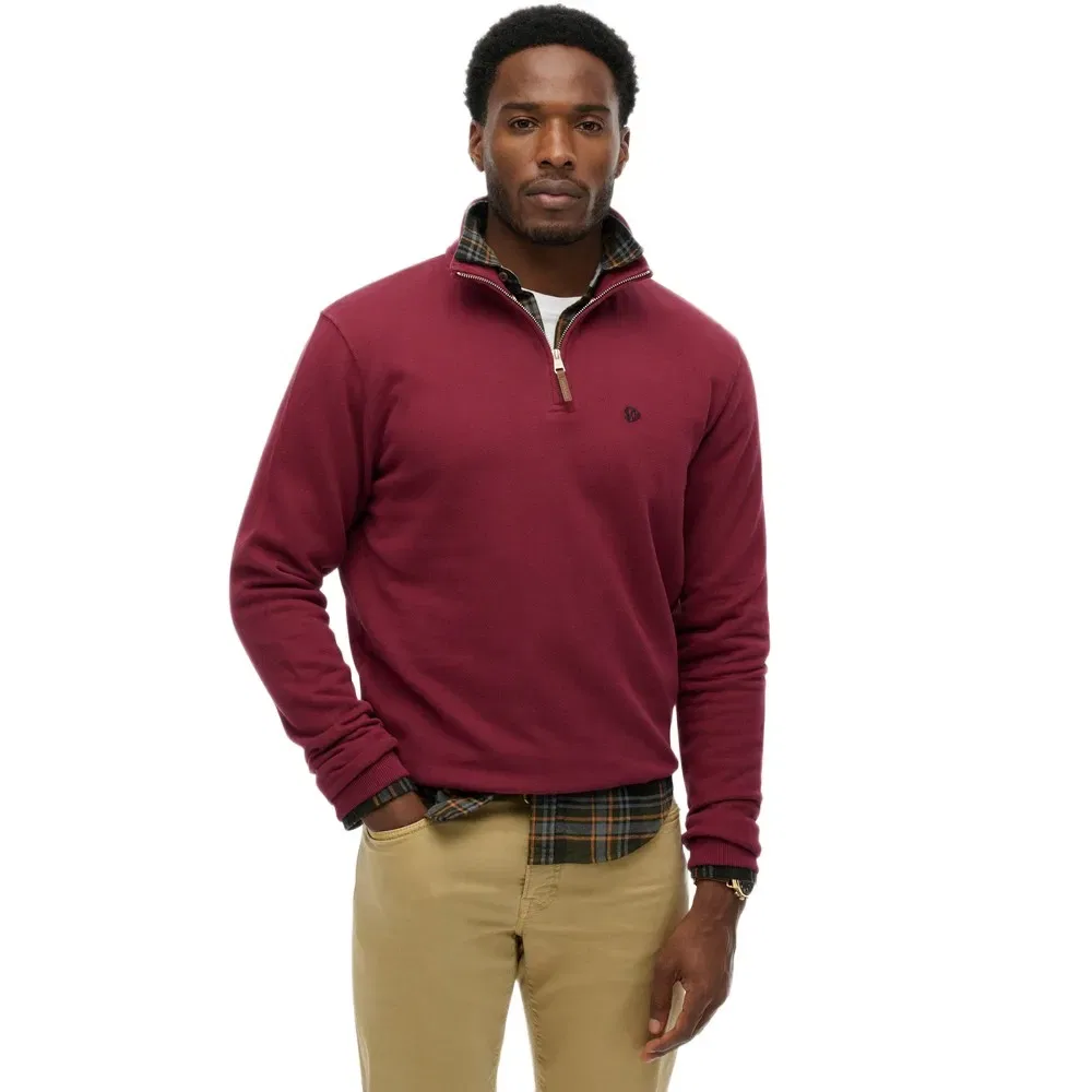 Свитер с полузастежкой Superdry Preppy, красный