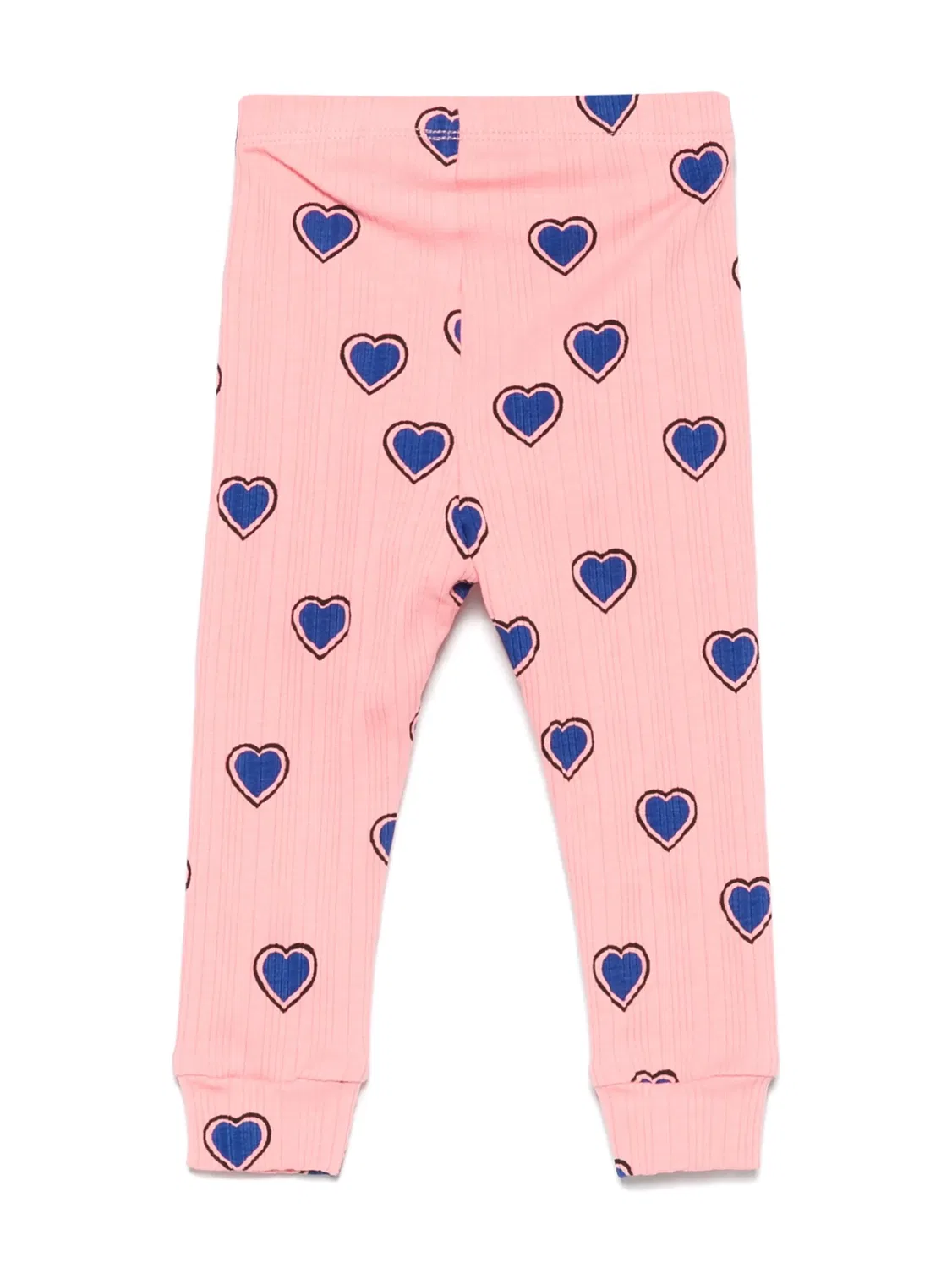 Mini Rodini Леггинсы Outlined-Hearts розовые — фото 2