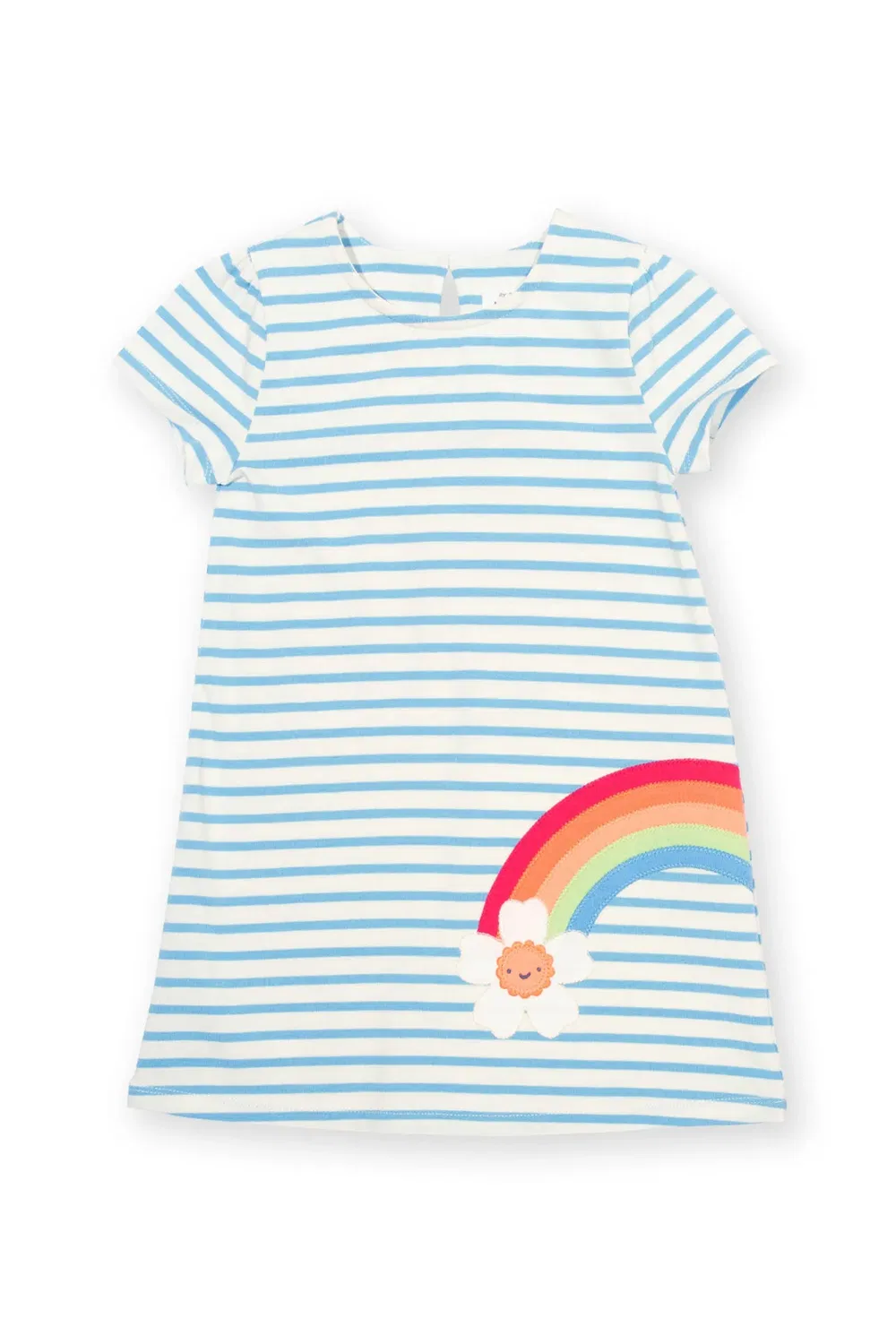 Детское платье с принтом Rainbow Flower Kite, Blue