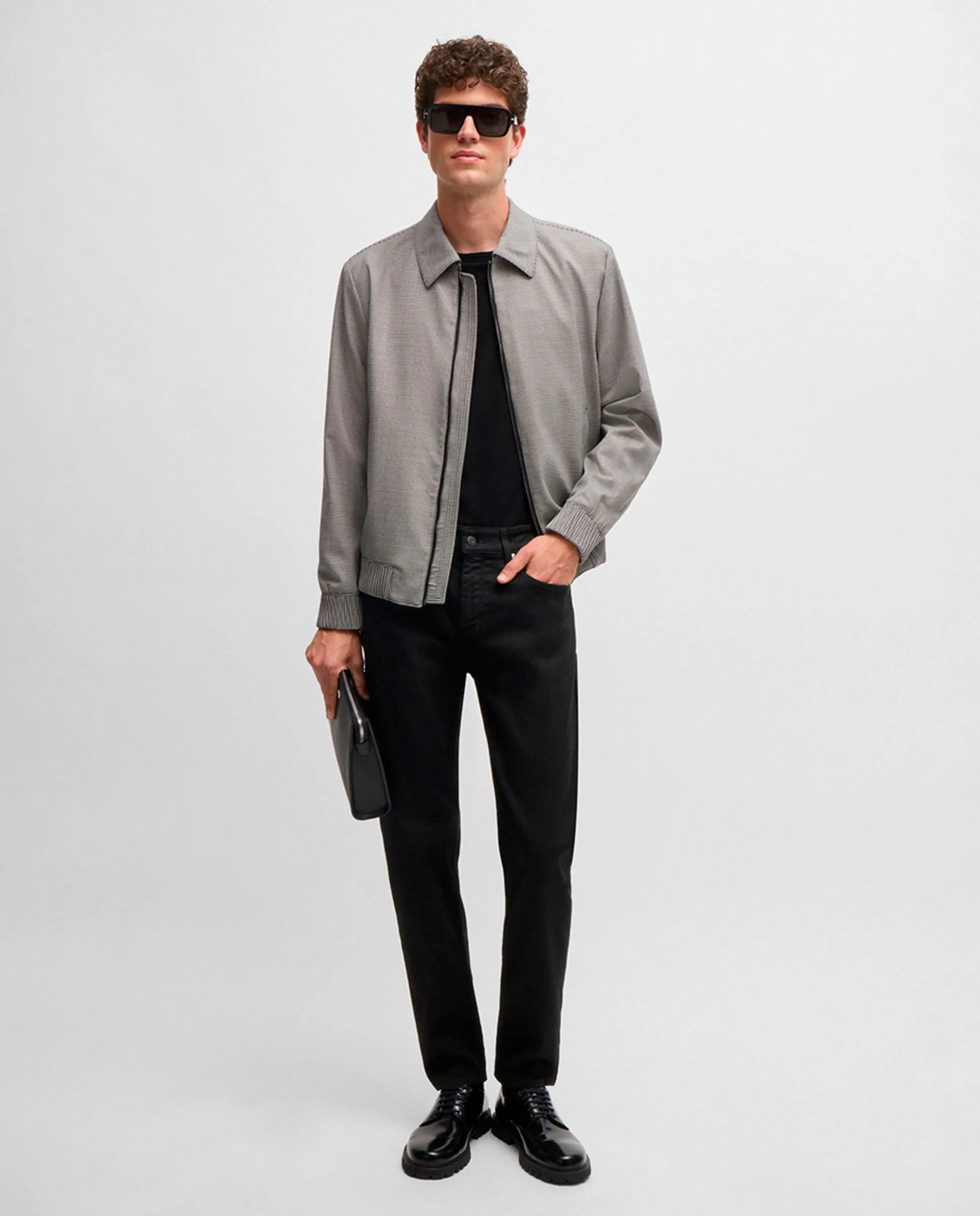 

Регулярные джинсы Maine Vaqueros из супер мягкого итальянского денима Boss, черный