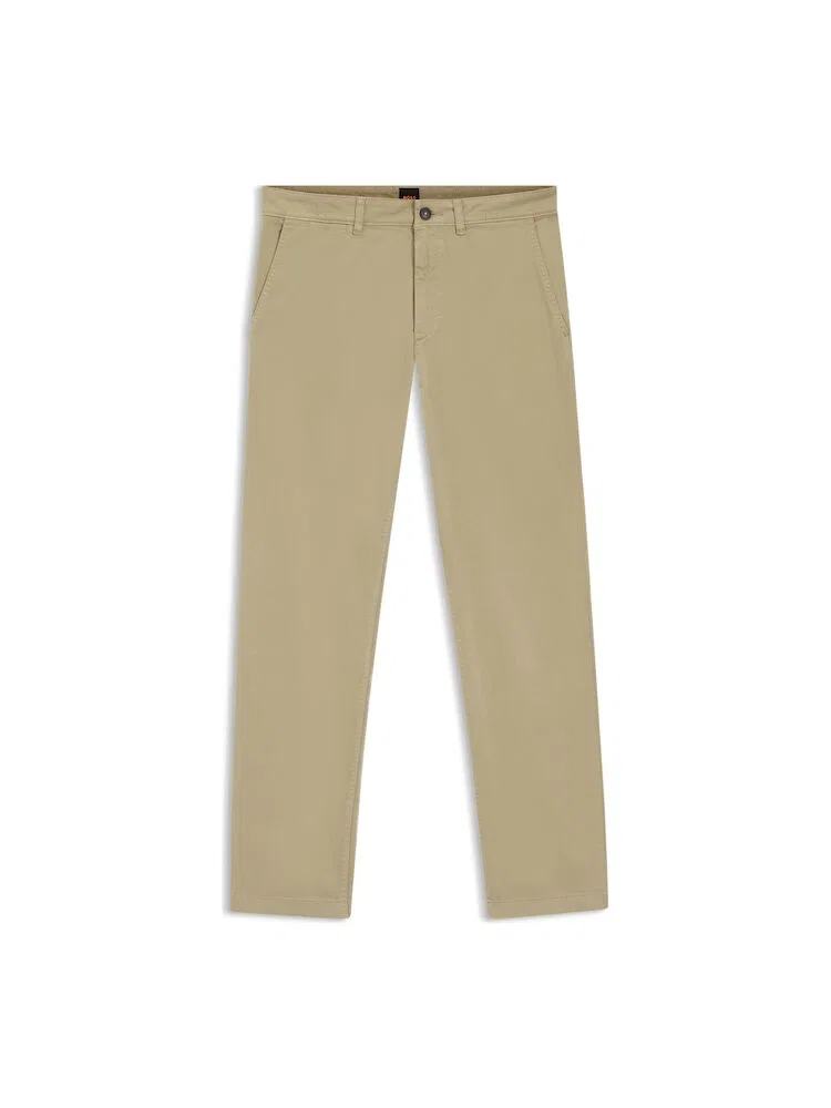 Чиносы из стрейч-хлопка BOSS, Beige — фото 4
