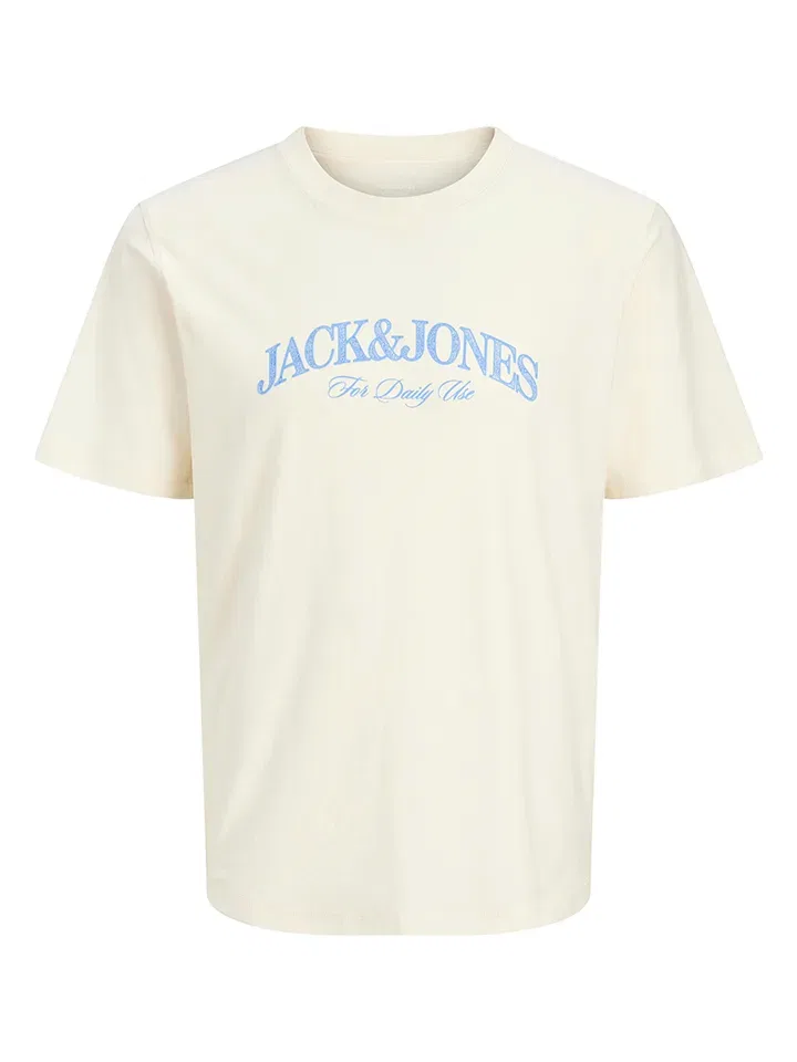 Футболка с принтом Cassis Jack & Jones Junior, кремовый — фото 2