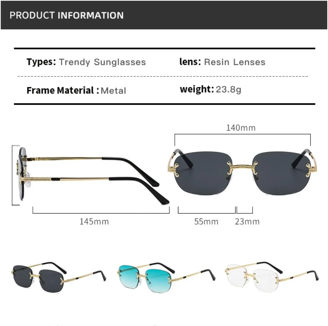 

Роскошные панк-очки в металлической оправе, овальные, для женщин и мужчин, для путешествий и вечеринок, модные, с защитой от УФ-излучения UV400 TVTBBVV, Gold Clear