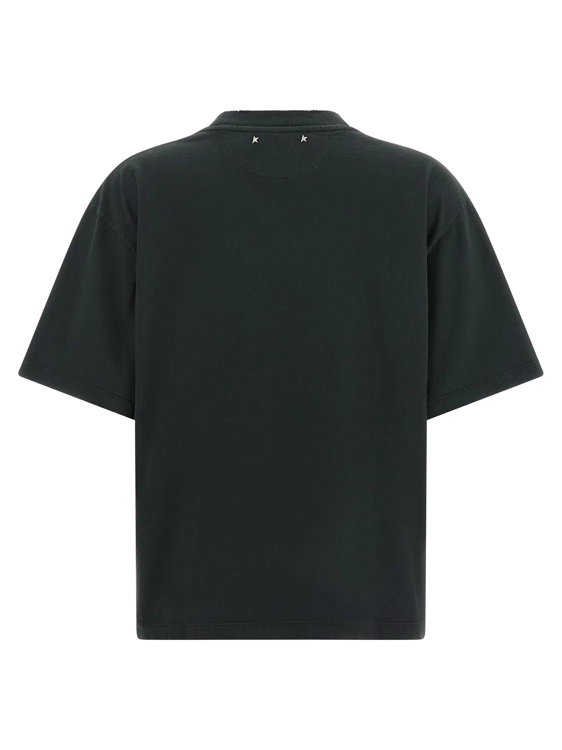 Женская футболка с круглым вырезом Black Cotton T-Shirt Golden Goose, Black — фото 2