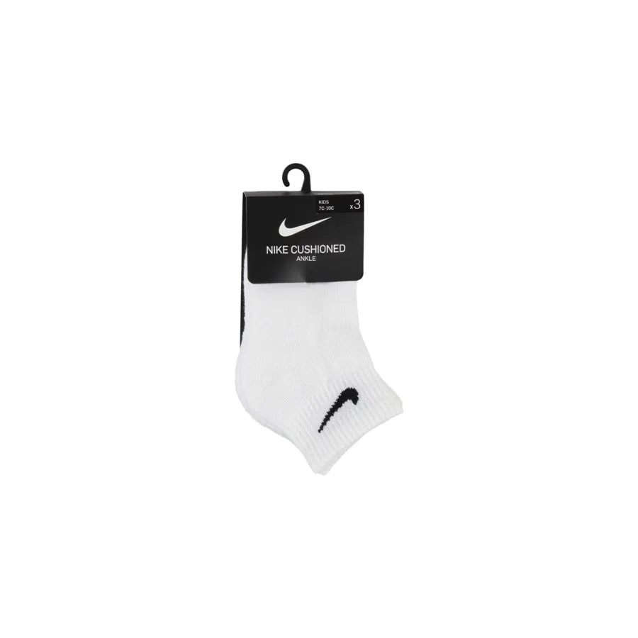 Спортивные носки с усиленной пяткой Nike Little Kids' Cushioned Ankle Socks, Белый — фото 3