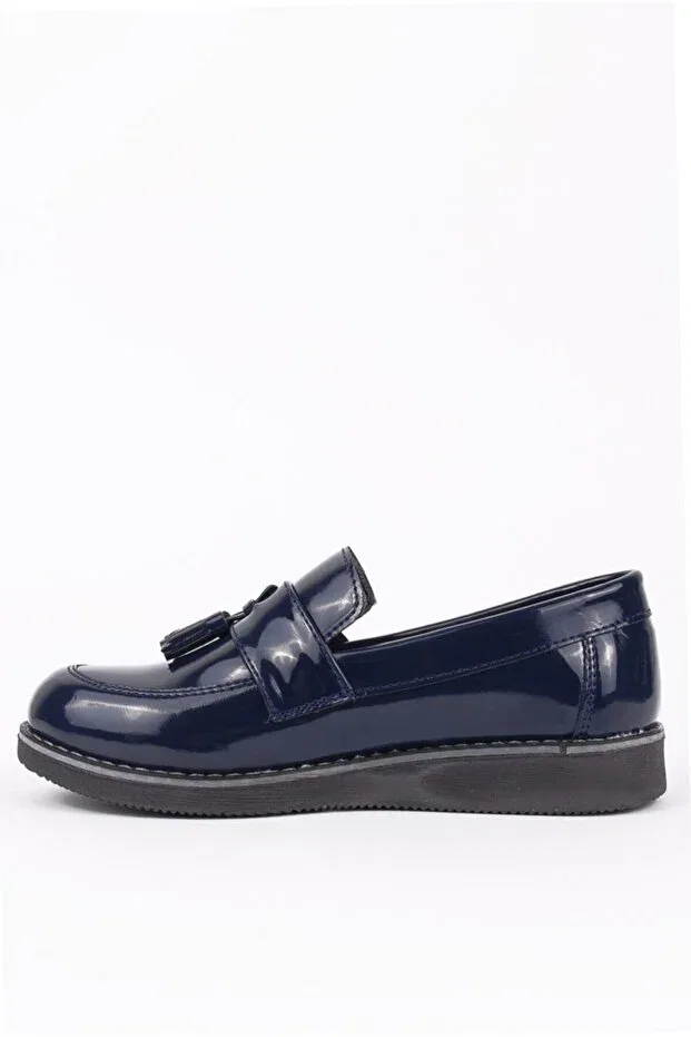 Детские классические туфли для мальчиков из лакированной кожи Rıdvan Çelik, Navy Blue — фото 3