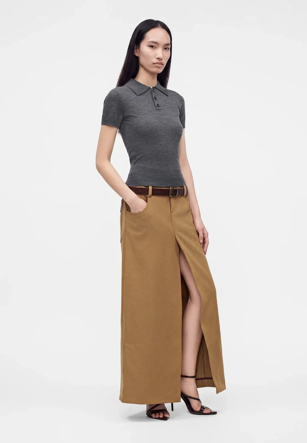 Рубашка-Поло с короткими рукавами, перевернутыми вверх ногами Dsquared2, Grey — фото 2
