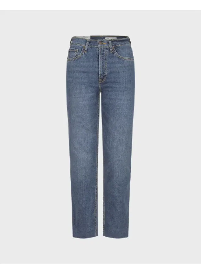 Джинсы классические с эффектом потертости Zara, синий
