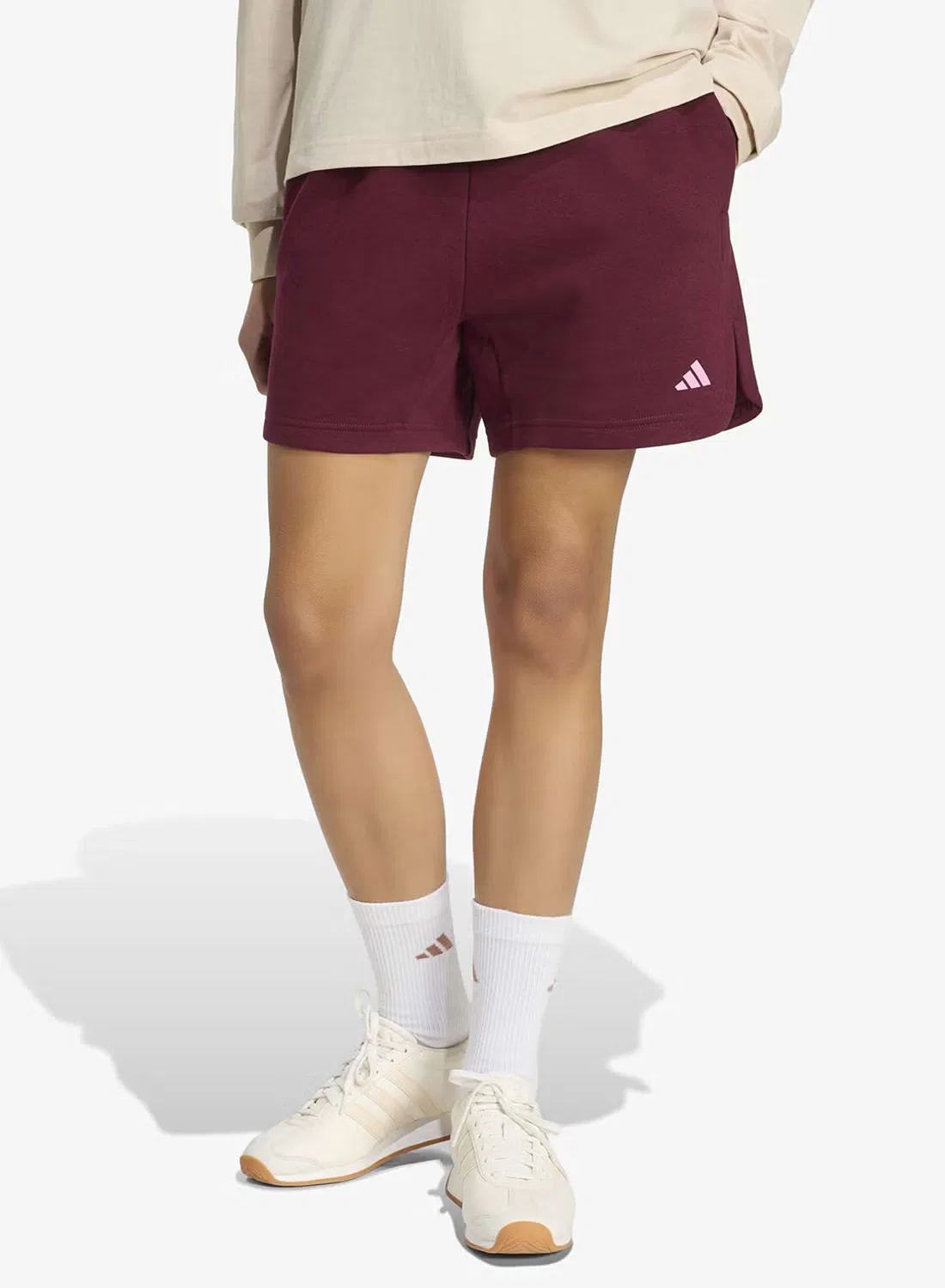 Шорты свободные 3-Stripes studio Adidas, бордовый