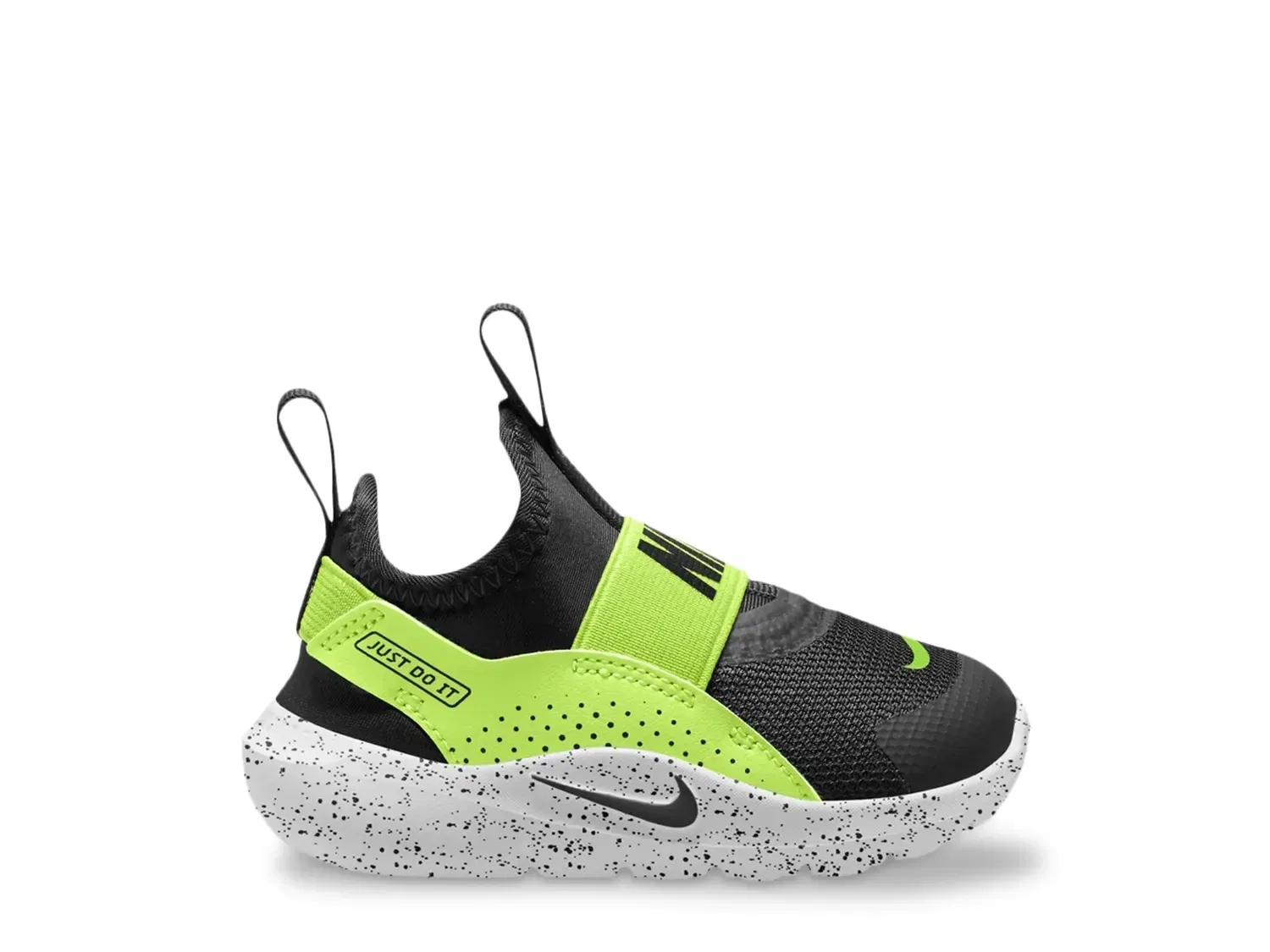 Кроссовки детские Flex Runner 4 Slip-On, Nike, черно-зеленый