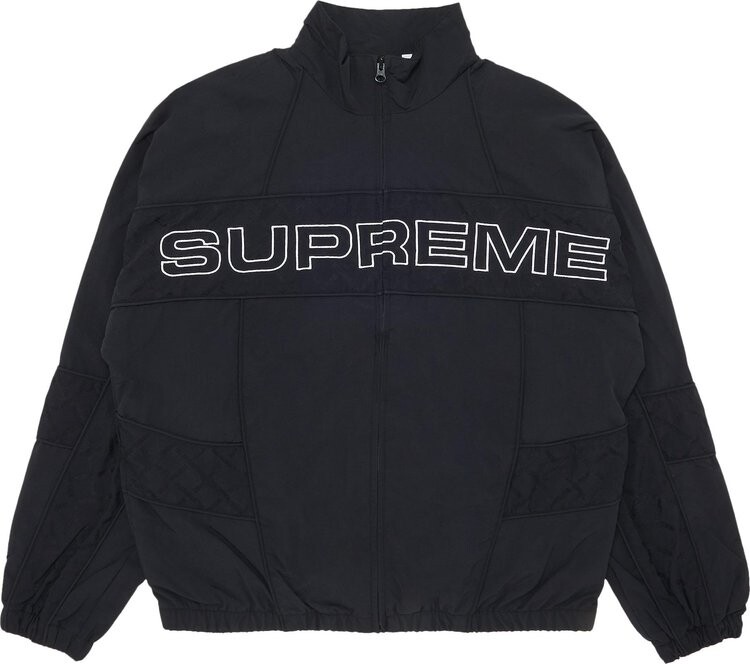 

Куртка Supreme Jacquard Panel Track Jacket 'Black', черный