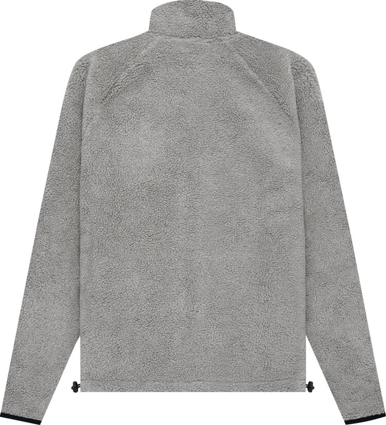 Куртка Fear of God Essentials Polar Fleece Full Zip Jacket 'Dark Oatmeal', серый — фото 3